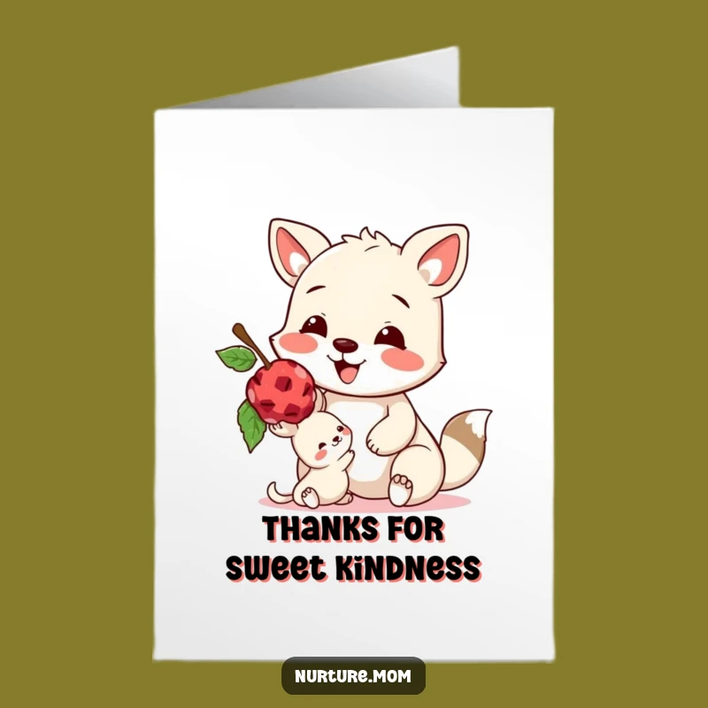 Grateful Free Printable Thank You Card: Sharing Animal DIY Gift for Thanks