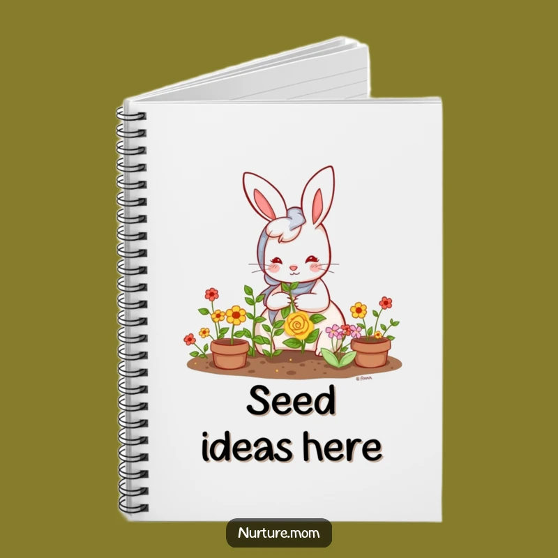 Funny Kawaii Rabbit Mom Notebook: Cute Garden Journal, Hilarious Gift for Writers