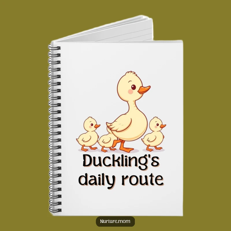 Funny Notebook: Kawaii Duck Mom Ducklings Line - Cute Parenting Journal Gift