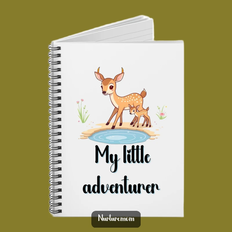 Kawaii Mother Deer Funny Notebook - Cute Fawn Journal Gift