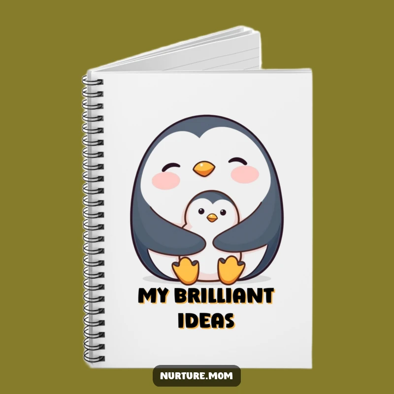 Penguin Mom Notebook - Cute & Inspiring Journal