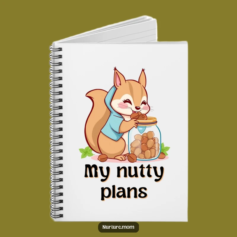 Funny Kawaii Squirrel Mom Notebook: Nutty Thoughts Journal, Hilarious Gift
