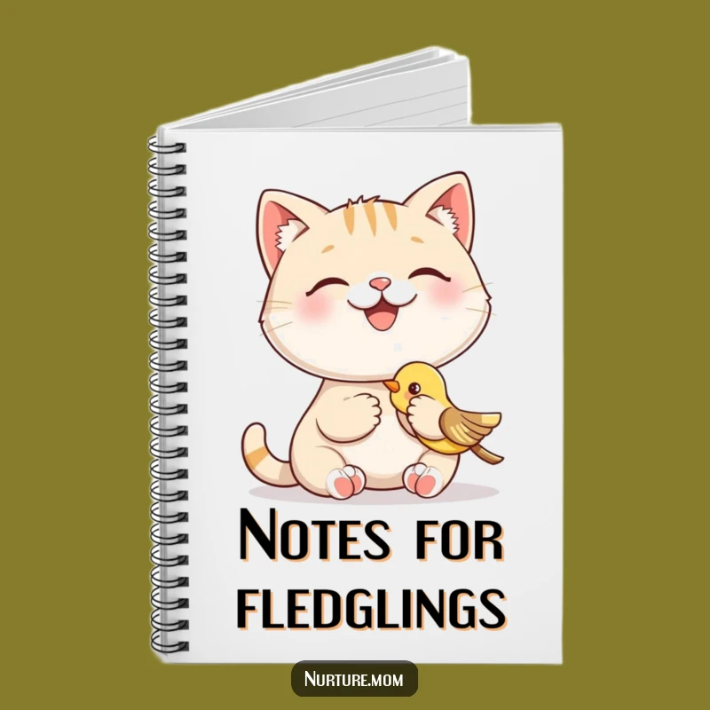 Funny Cat Feeding Bird Notebook: Cute Journal and Hilarious Pet Gift