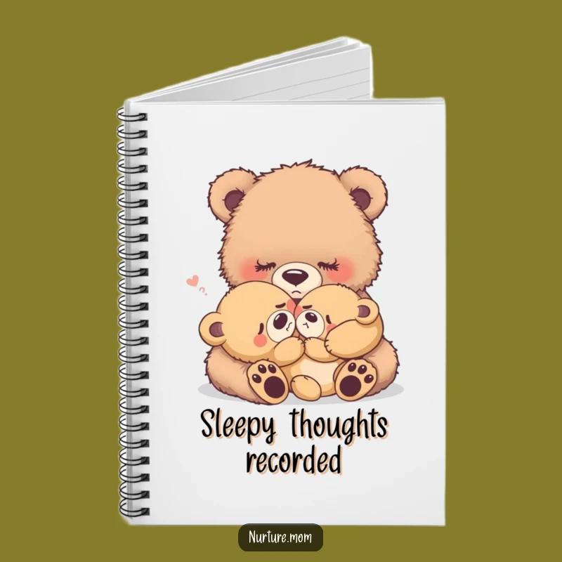 Funny Mama Bear Notebook: Tender Rocking Scene, Sweet Animal Journal Gift