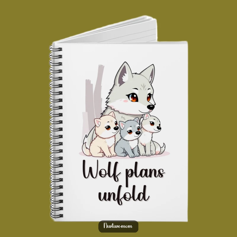 Funny Wolf Mom Notebook: Journal Your Fierce Thoughts