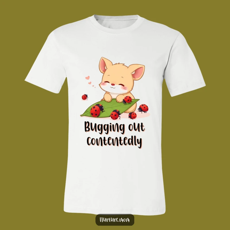 Funny Ladybug Tee: Content Animal's Peaceful Sigh Shirt Gift