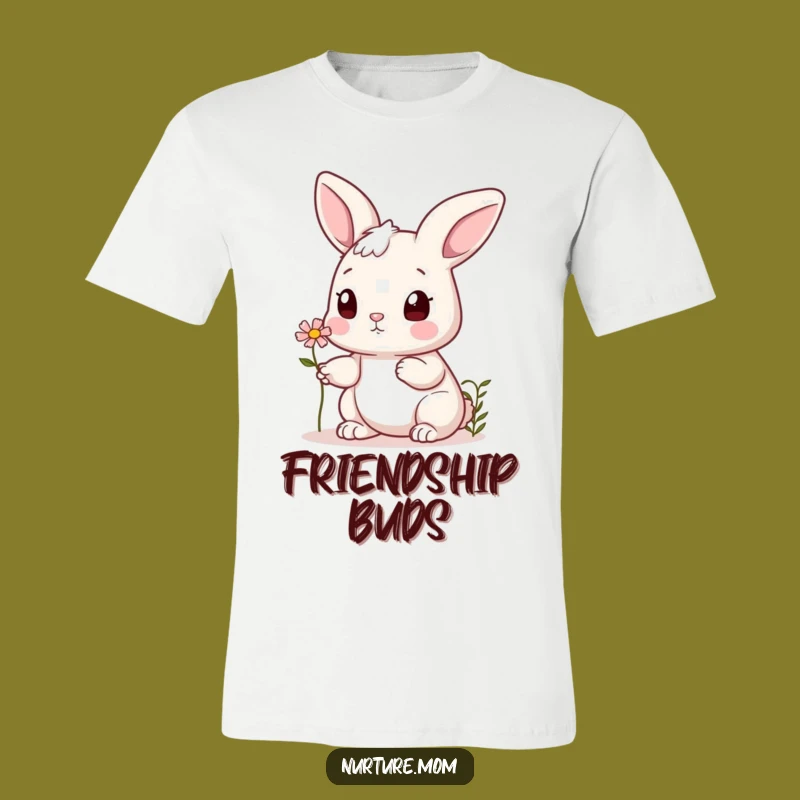 Funny Bunny T-Shirt: Adorable Rabbit Giving Flower, Cute & Funny Gift Tee