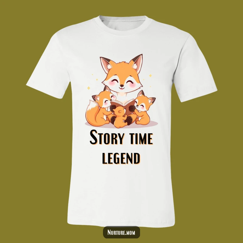 Funny Fox Family T-Shirt: Bedtime Story Fun for Cubs, a Cute Gift
