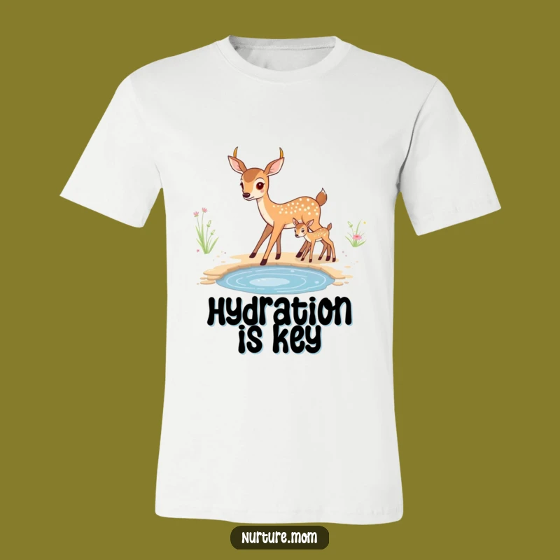 Funny Kawaii Mother Deer T-Shirt - Adorable Fawn Apparel Gift