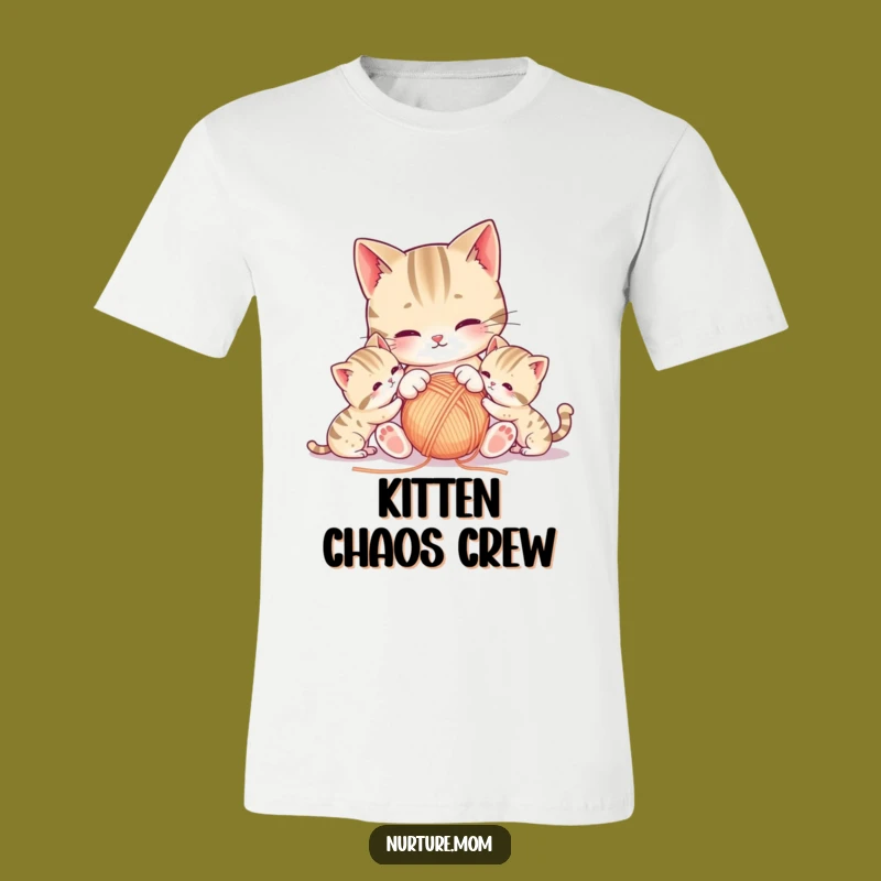 Cute Kawaii Mother Cat Funny T-Shirt - Kitten Play Apparel Gift