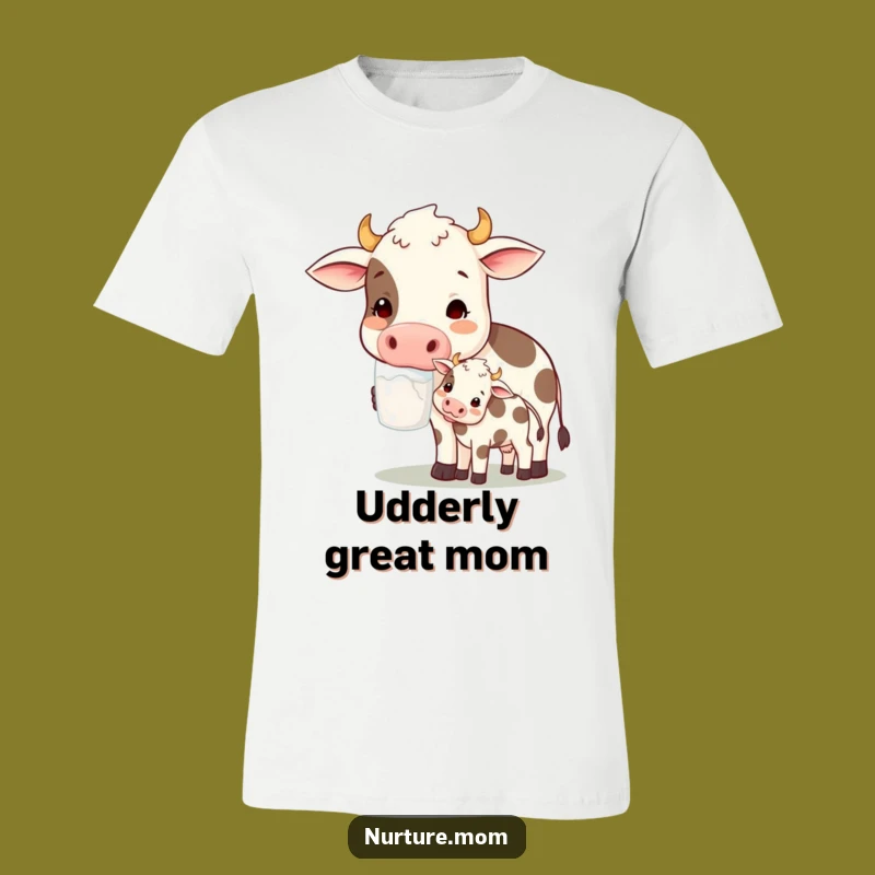 Funny! Happy Cow Mom Tee: Wear Your Maternal Instincts with Humor!