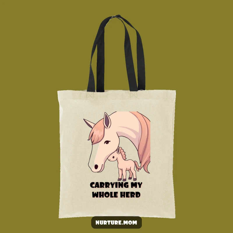 Horse Mom Tote Bag - Stylish & Gentle Carry-All