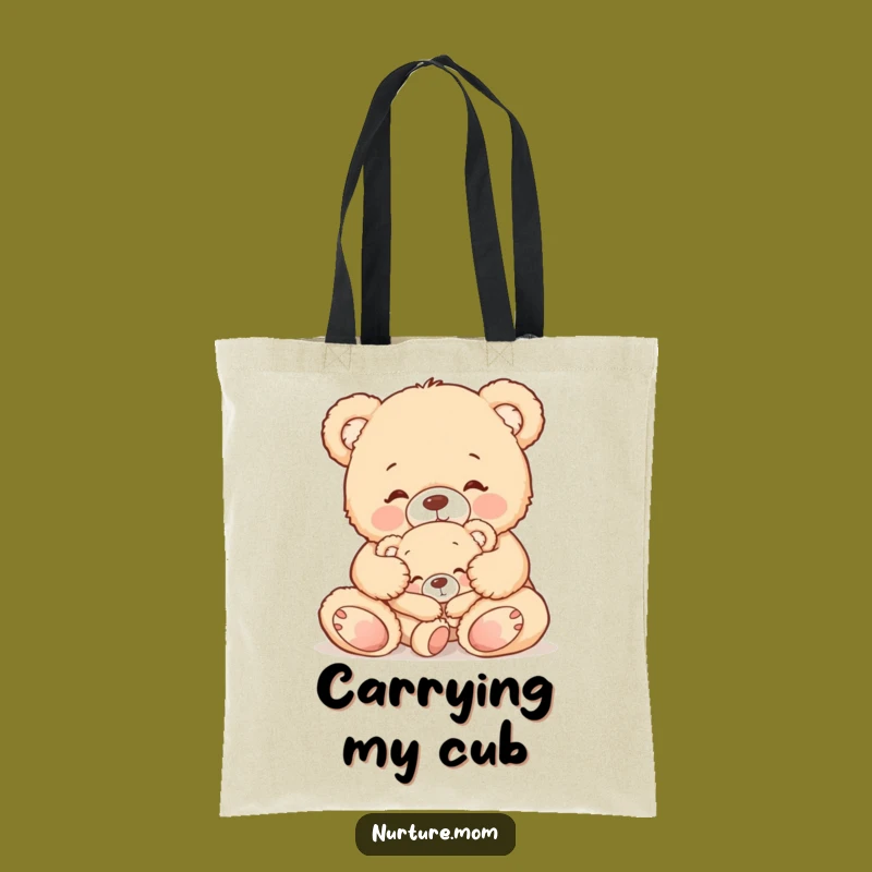 Funny Teddy Bear Mom Tote Bag: Carry Love and Sweet Dreams